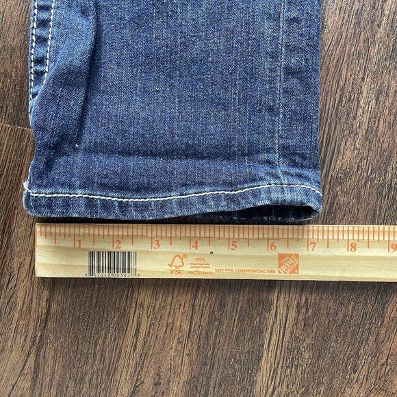 Miss Me Jeans Adult 28 Blue Denim Boyfriend Capri Dark Wash Mid Rise Womens - Picture 9 of 10